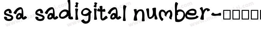 sa sadigital number字体转换